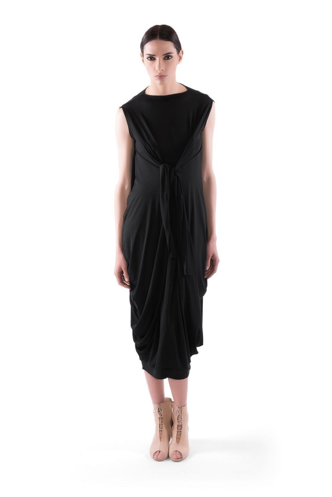 Moon Dress Black Summer Cupro - Lemuria ® Official Store